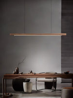 Linear Wooden Pendant Light - Lamp Outdoor