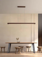 Linear Wooden Pendant Light - Lamp Outdoor