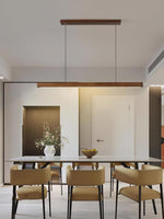 Linear Wooden Pendant Light - Lamp Outdoor