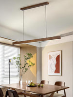 Linear Wooden Pendant Light - Lamp Outdoor