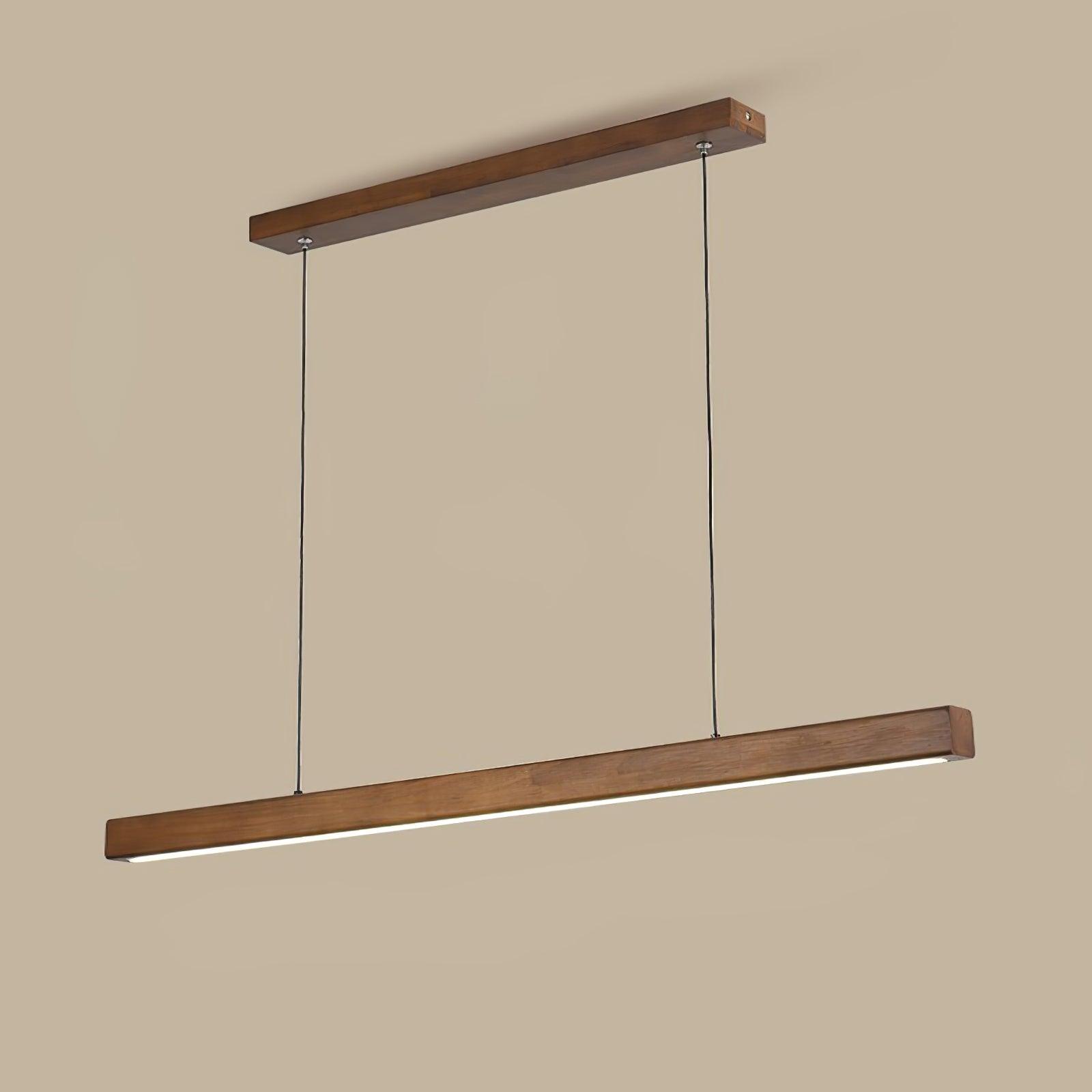 Linear Wooden Pendant Light - Lamp Outdoor