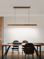 Linear Wooden Pendant Light - Lamp Outdoor