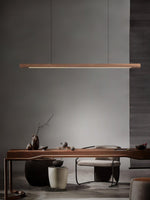 Linear Wooden Pendant Light - Lamp Outdoor