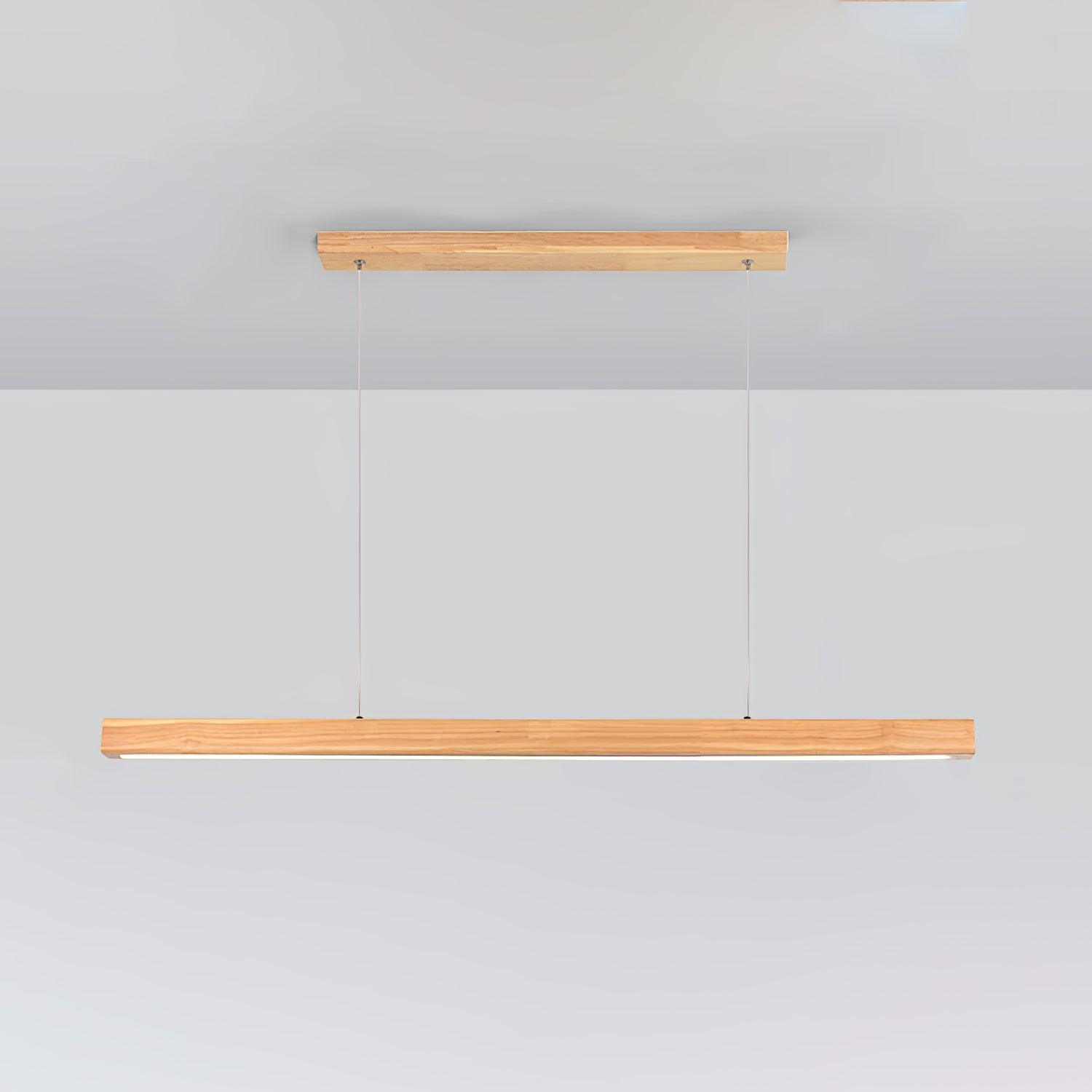 Linear Wooden Pendant Light - Lamp Outdoor