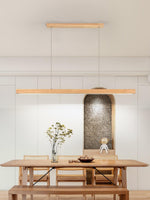 Linear Wooden Pendant Light - Lamp Outdoor