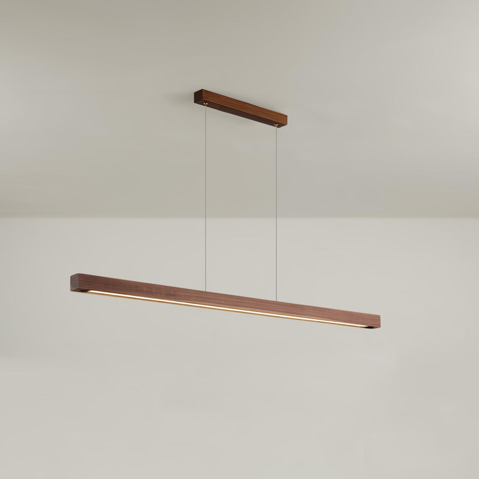 Linear Wooden Pendant Light - Lamp Outdoor