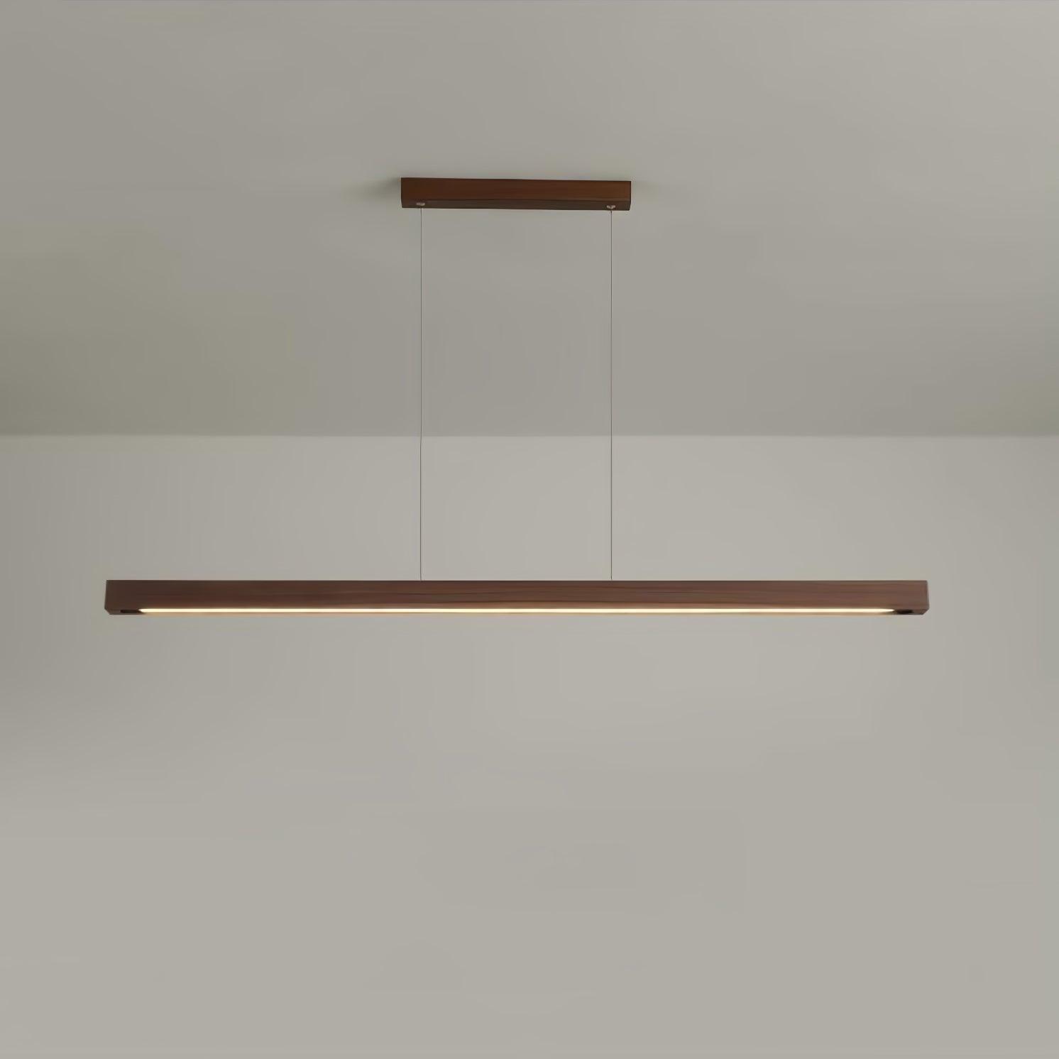Linear Wooden Pendant Light - Lamp Outdoor