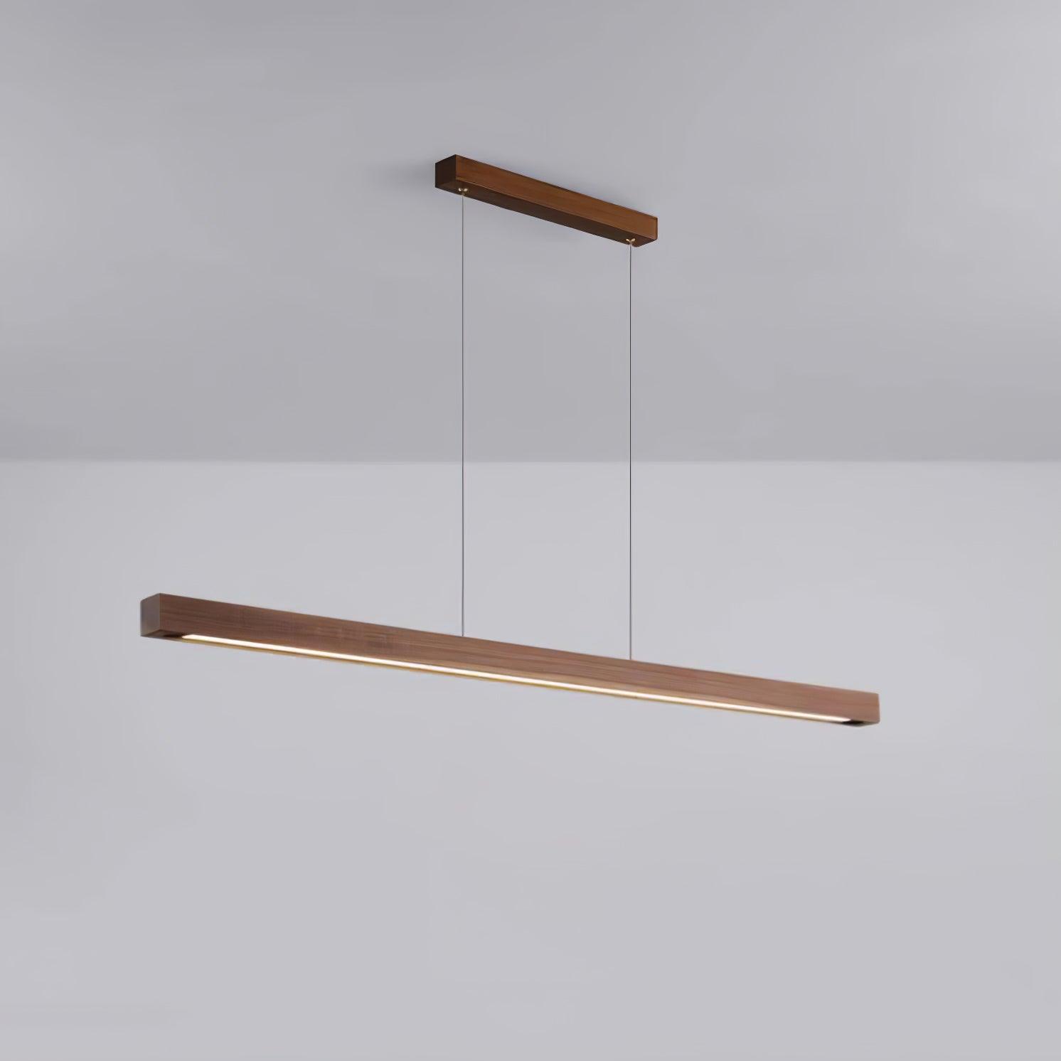 Linear Wooden Pendant Light - Lamp Outdoor