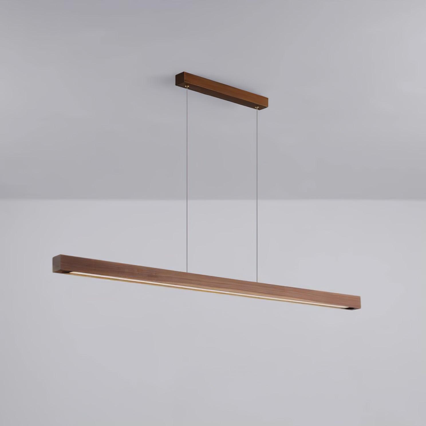 Linear Wooden Pendant Light - Lamp Outdoor
