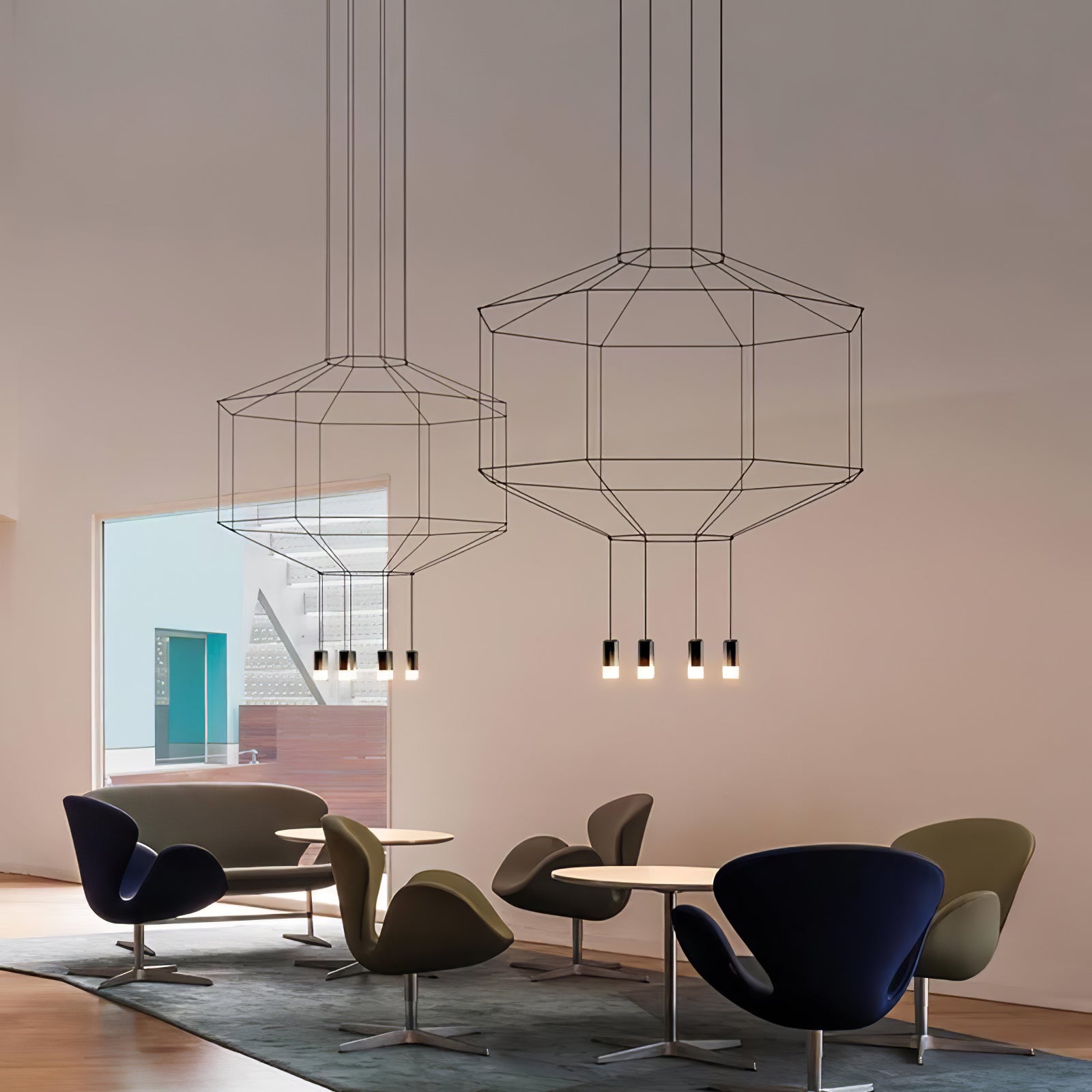 Geometric Lines Pendant Lamp - Lamp Outdoor
