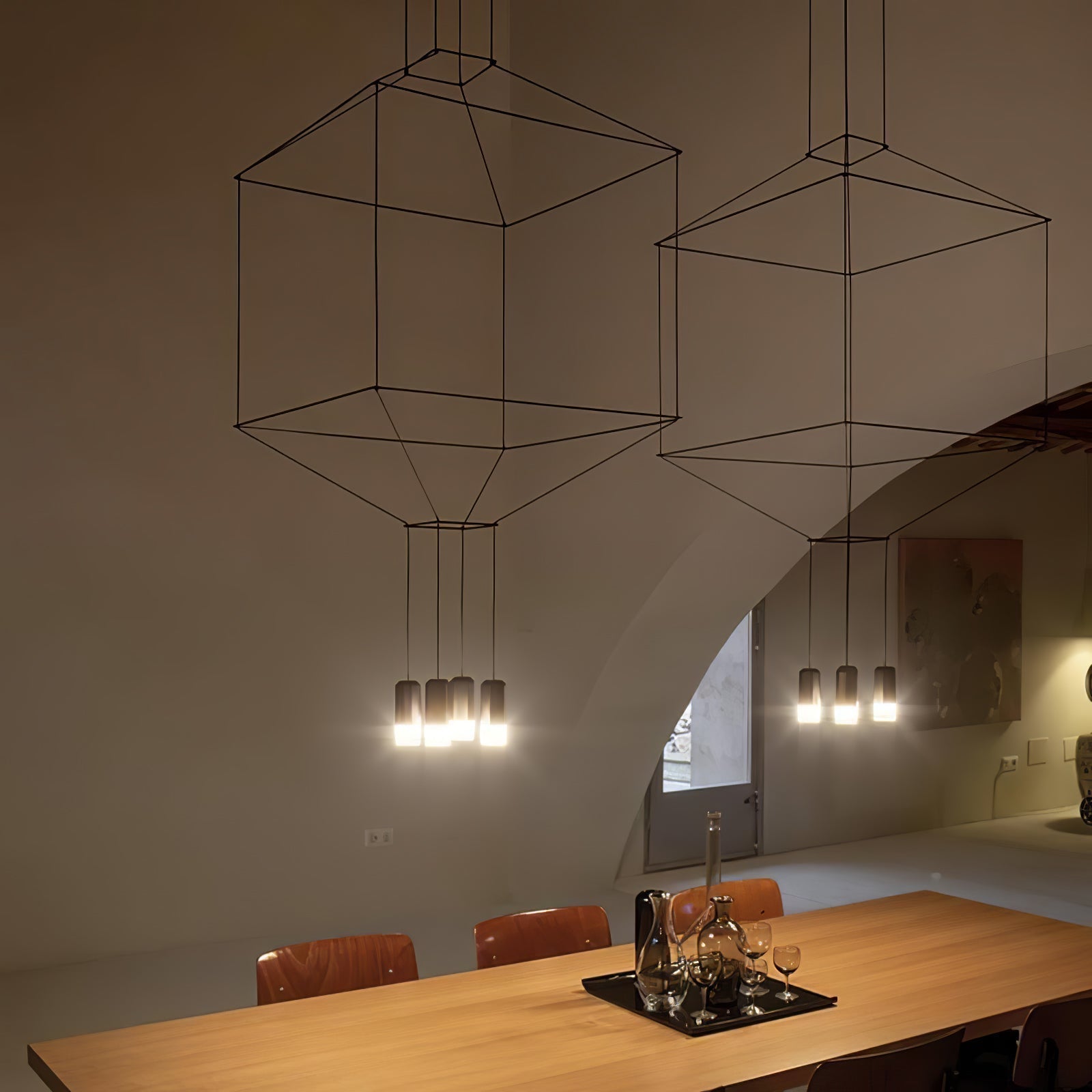 Geometric Lines Pendant Lamp - Lamp Outdoor