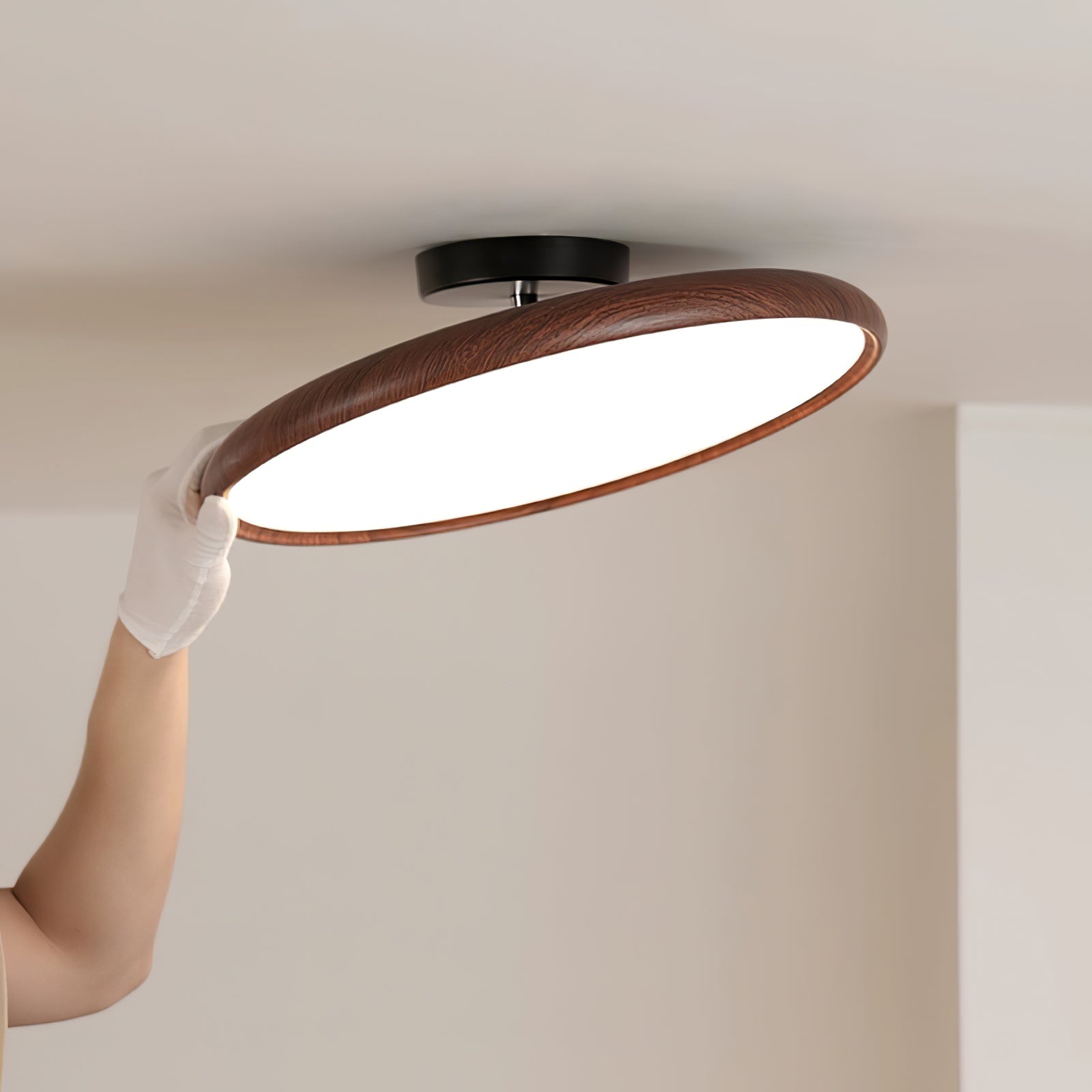 Lola Wood Grain Adjustable Ceiling Lamp - Lamp Outdoor