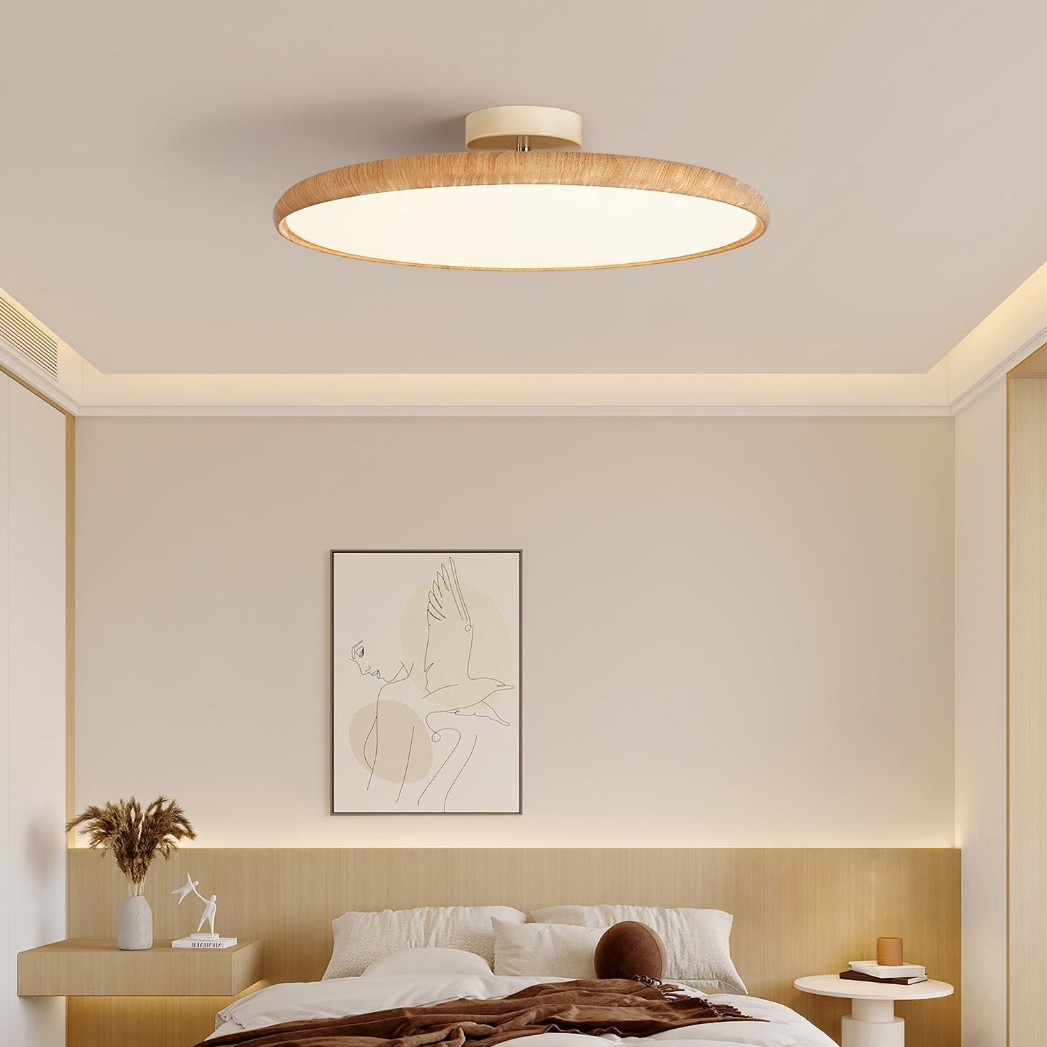Lola Wood Grain Adjustable Ceiling Lamp - Lamp Outdoor
