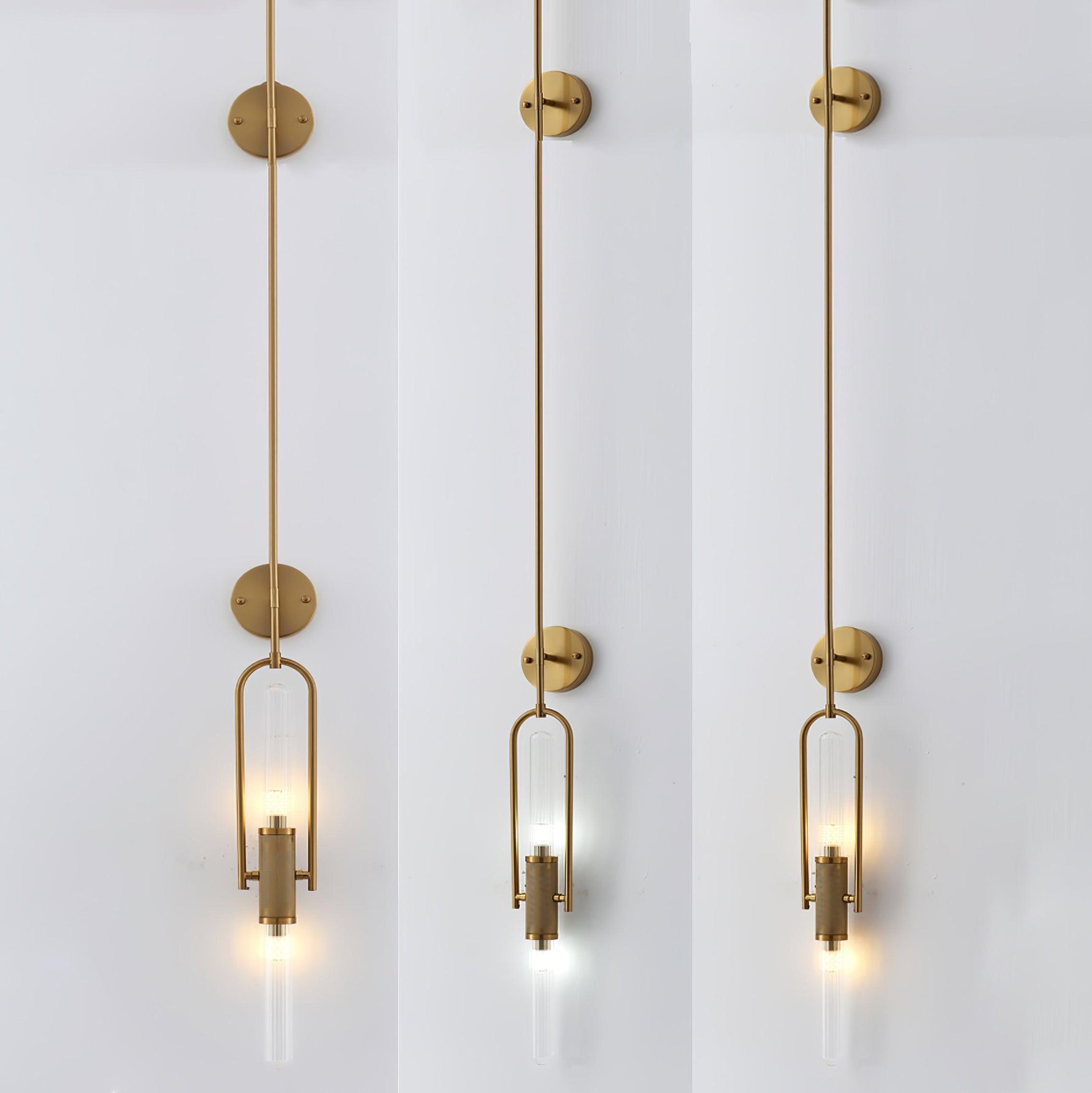 Olraeos Nordic Art Long Arc Glass Wall Lamp - Lamp Outdoor