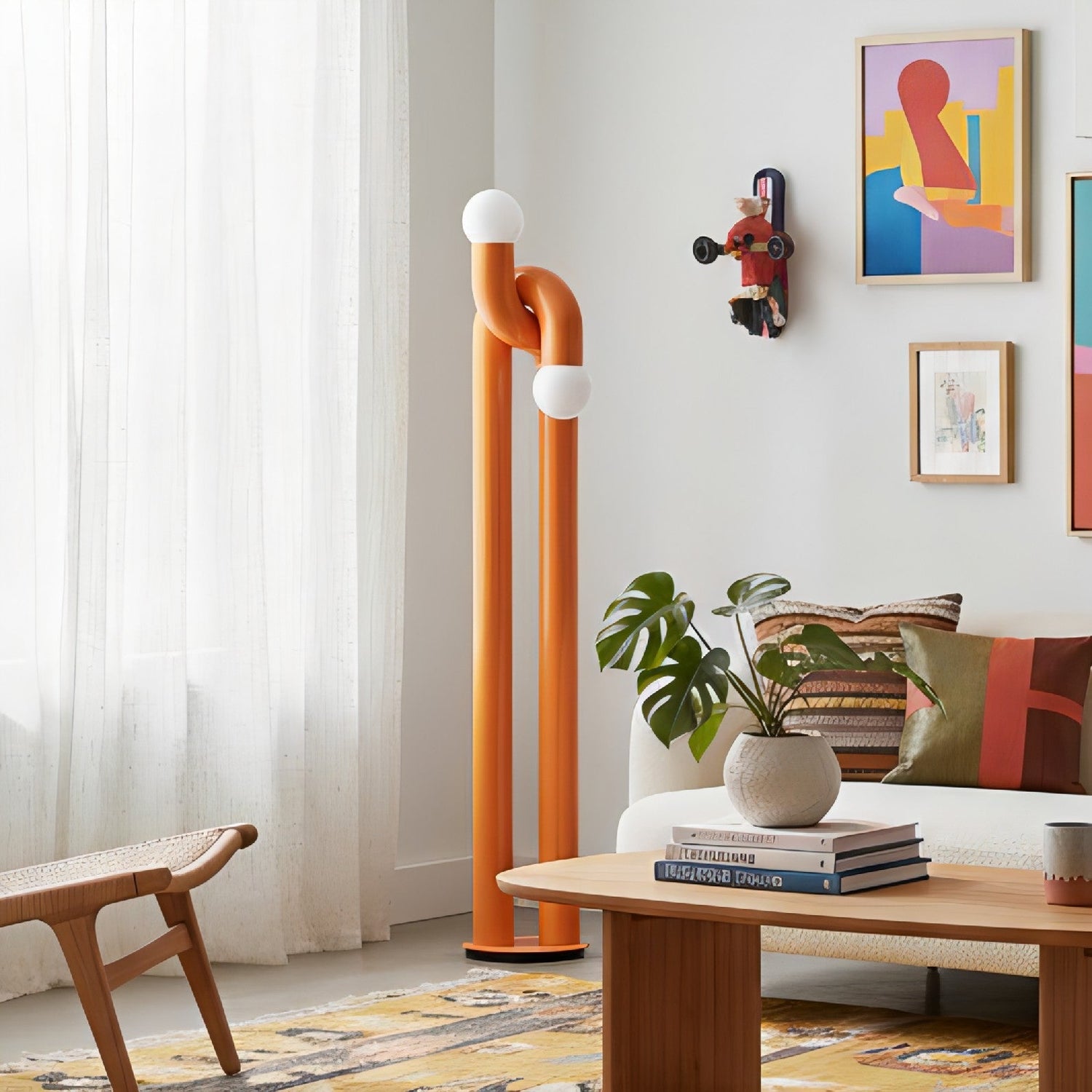 Loopi Modern Glass Floor Lamp