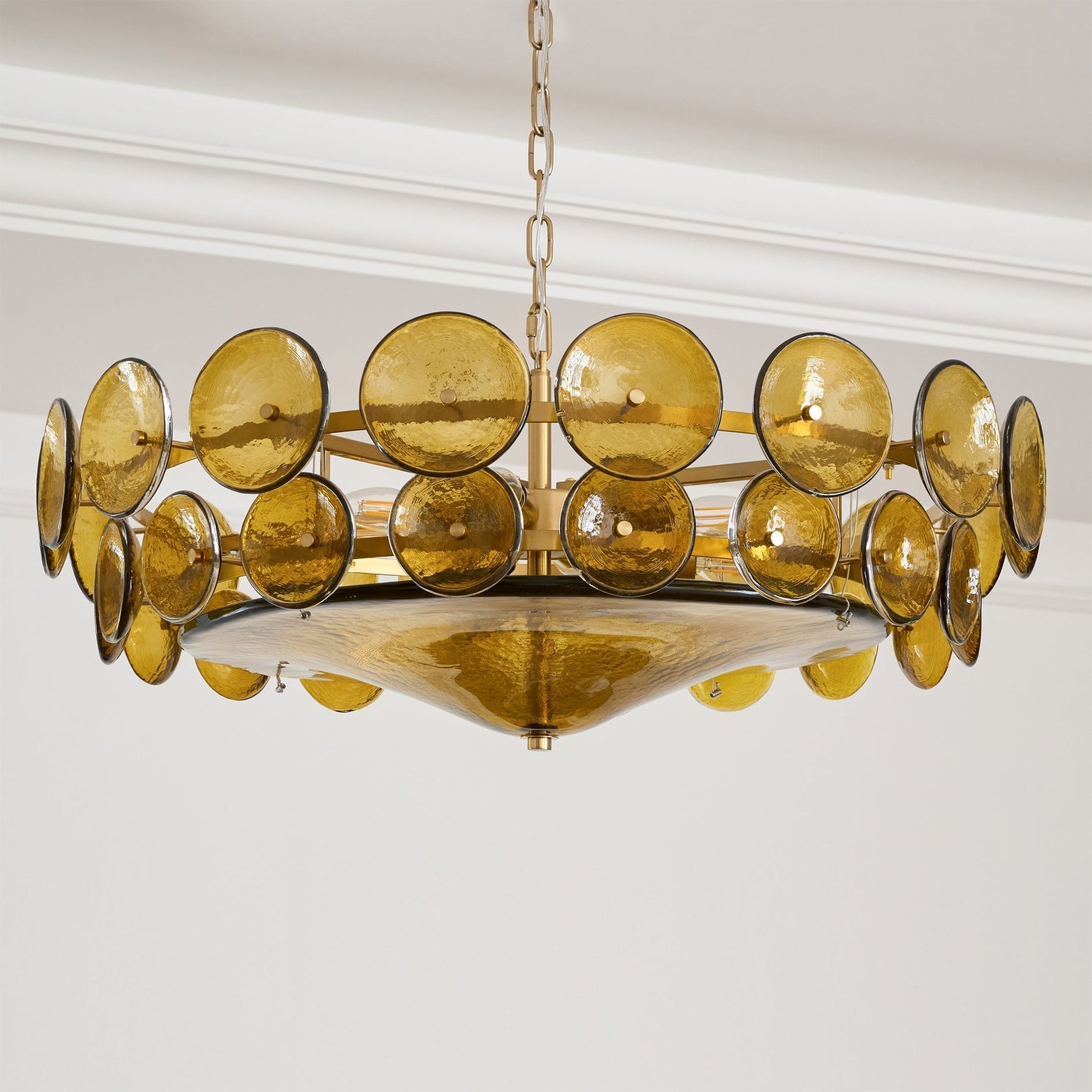 Aurora Chandelier Murano Glass Disc Vintage - Lamp Outdoor