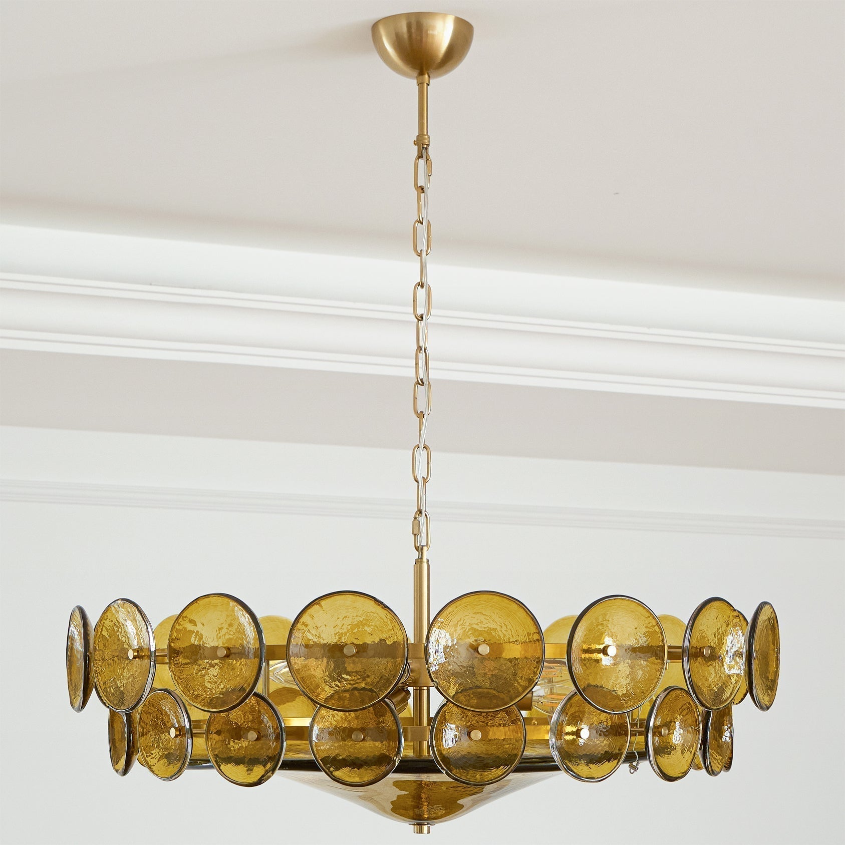 Aurora Chandelier Murano Glass Disc Vintage - Lamp Outdoor