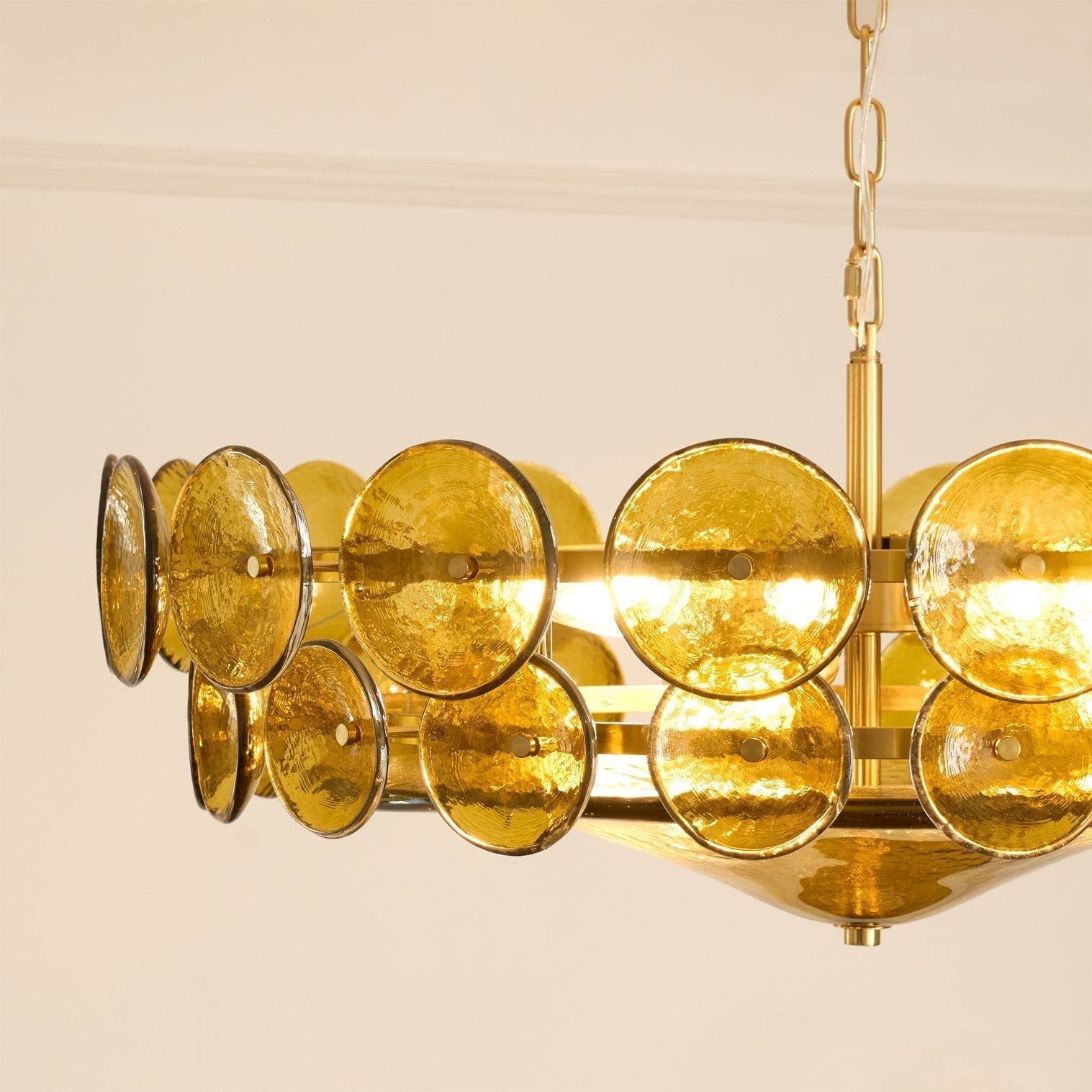 Aurora Chandelier Murano Glass Disc Vintage - Lamp Outdoor