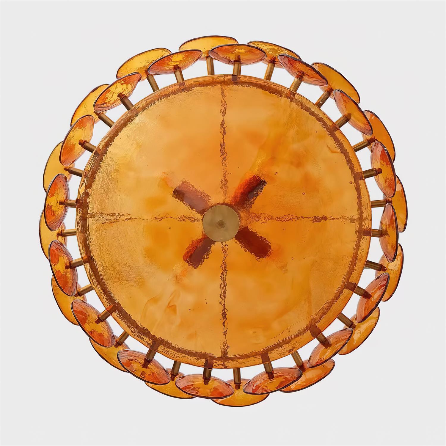 Ventilo Amber Glass Chandelier - Lamp Outdoor