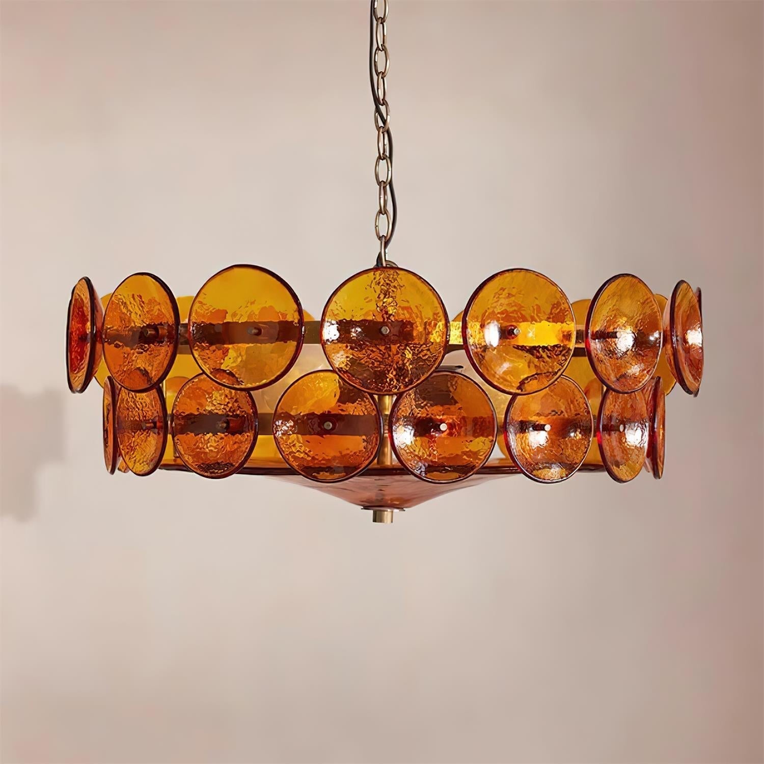 Ventilo Amber Glass Chandelier - Lamp Outdoor
