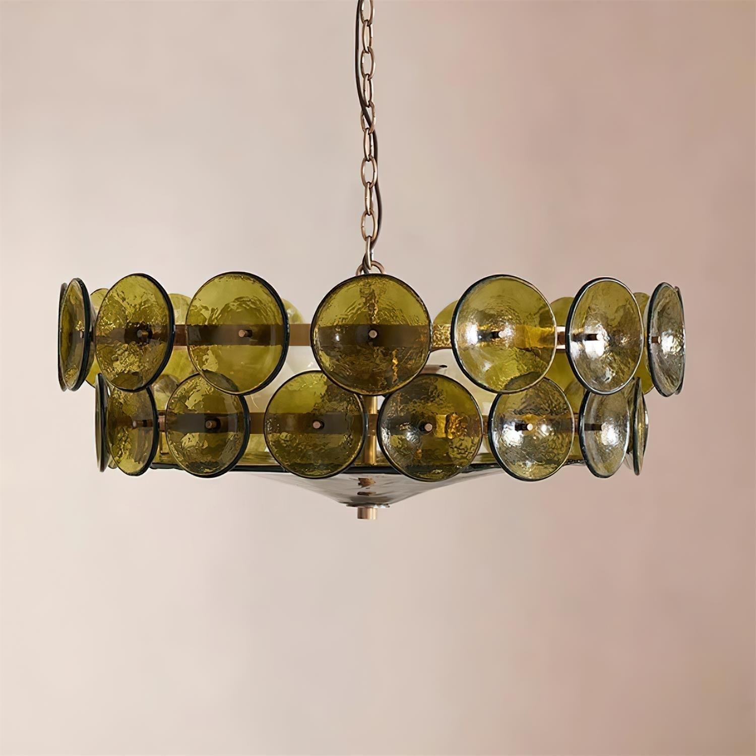 Ventilo Amber Glass Chandelier - Lamp Outdoor