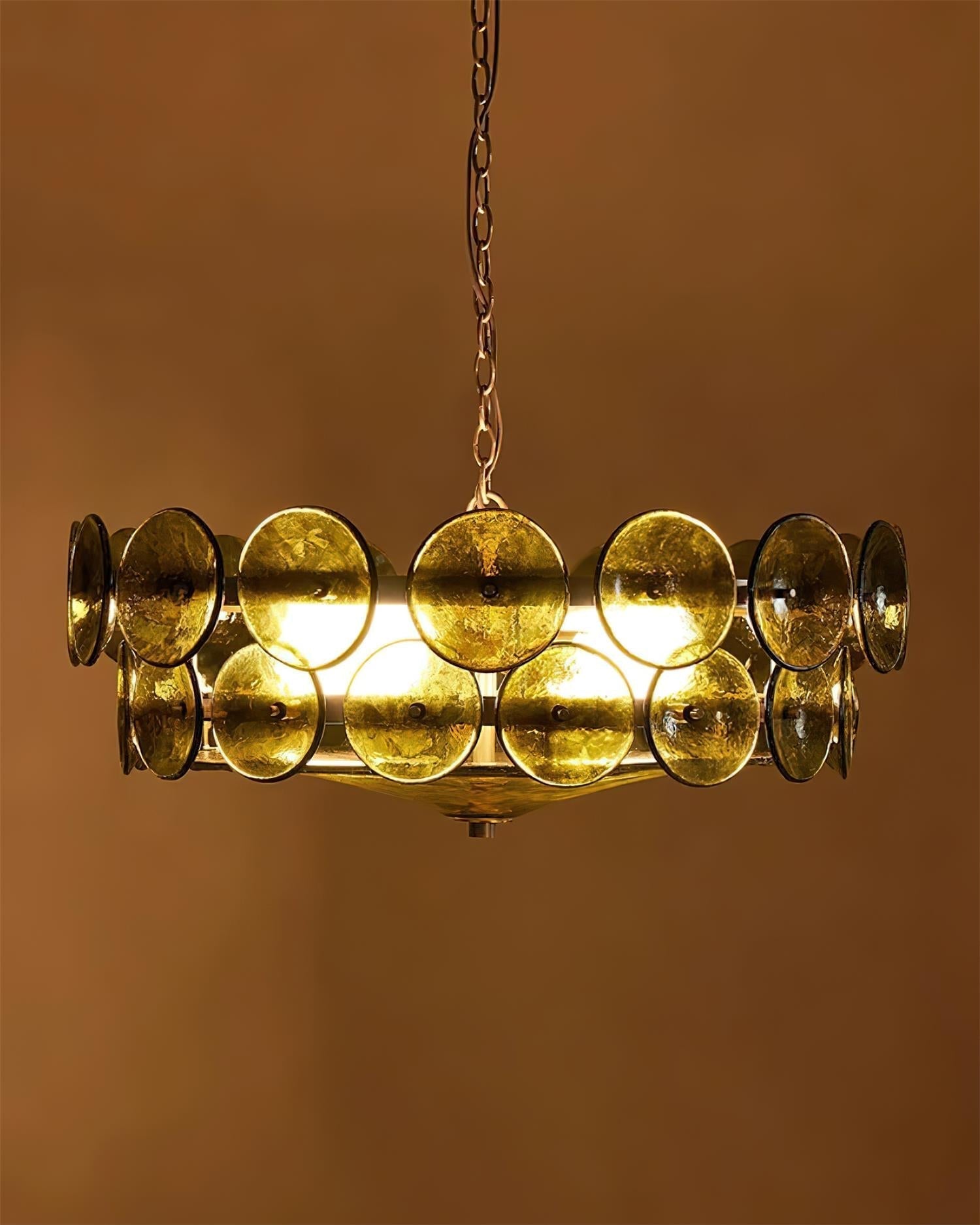 Ventilo Amber Glass Chandelier - Lamp Outdoor