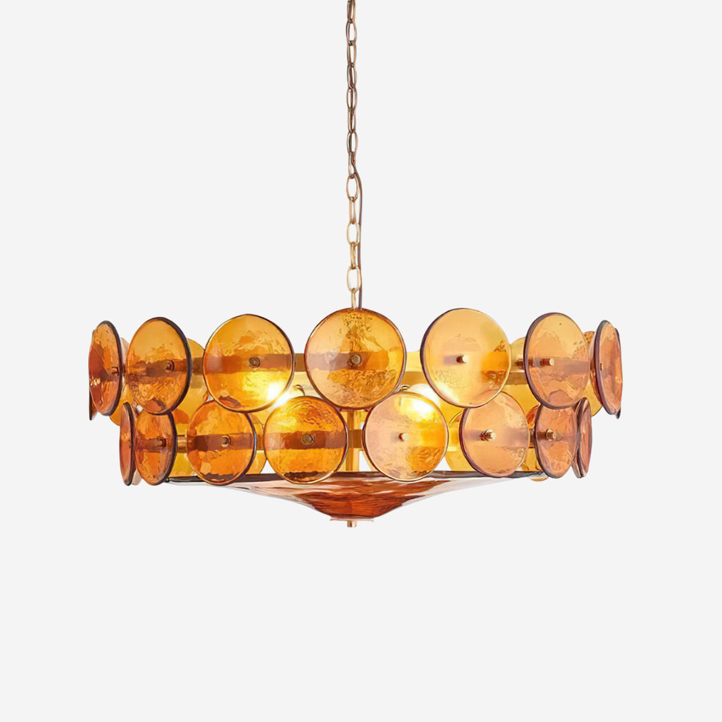 Ventilo Amber Glass Chandelier - Lamp Outdoor