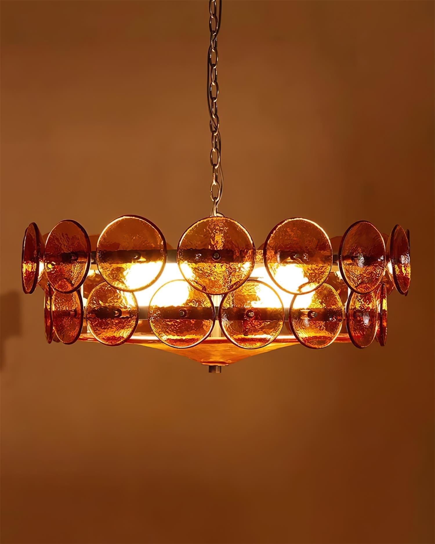 Ventilo Amber Glass Chandelier - Lamp Outdoor