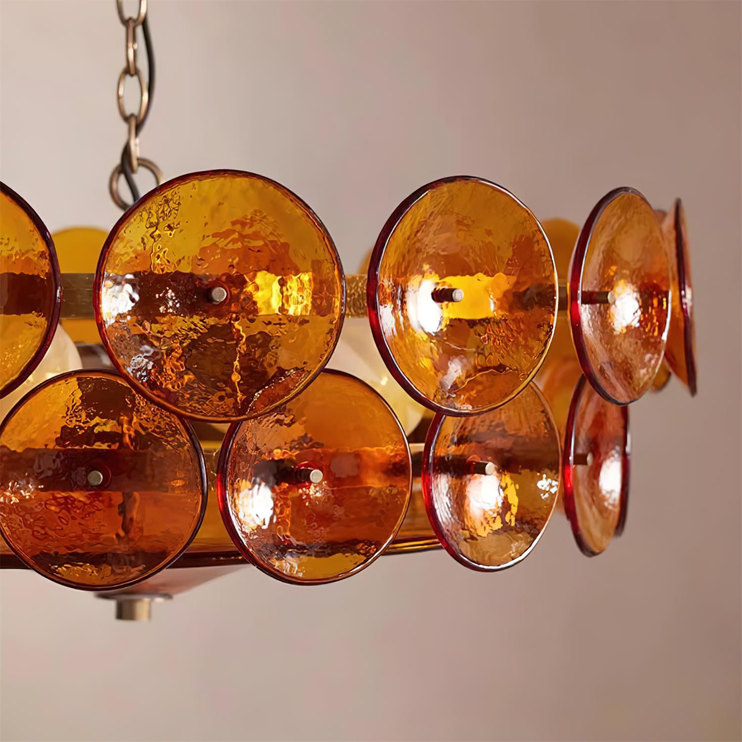 Ventilo Amber Glass Chandelier - Lamp Outdoor