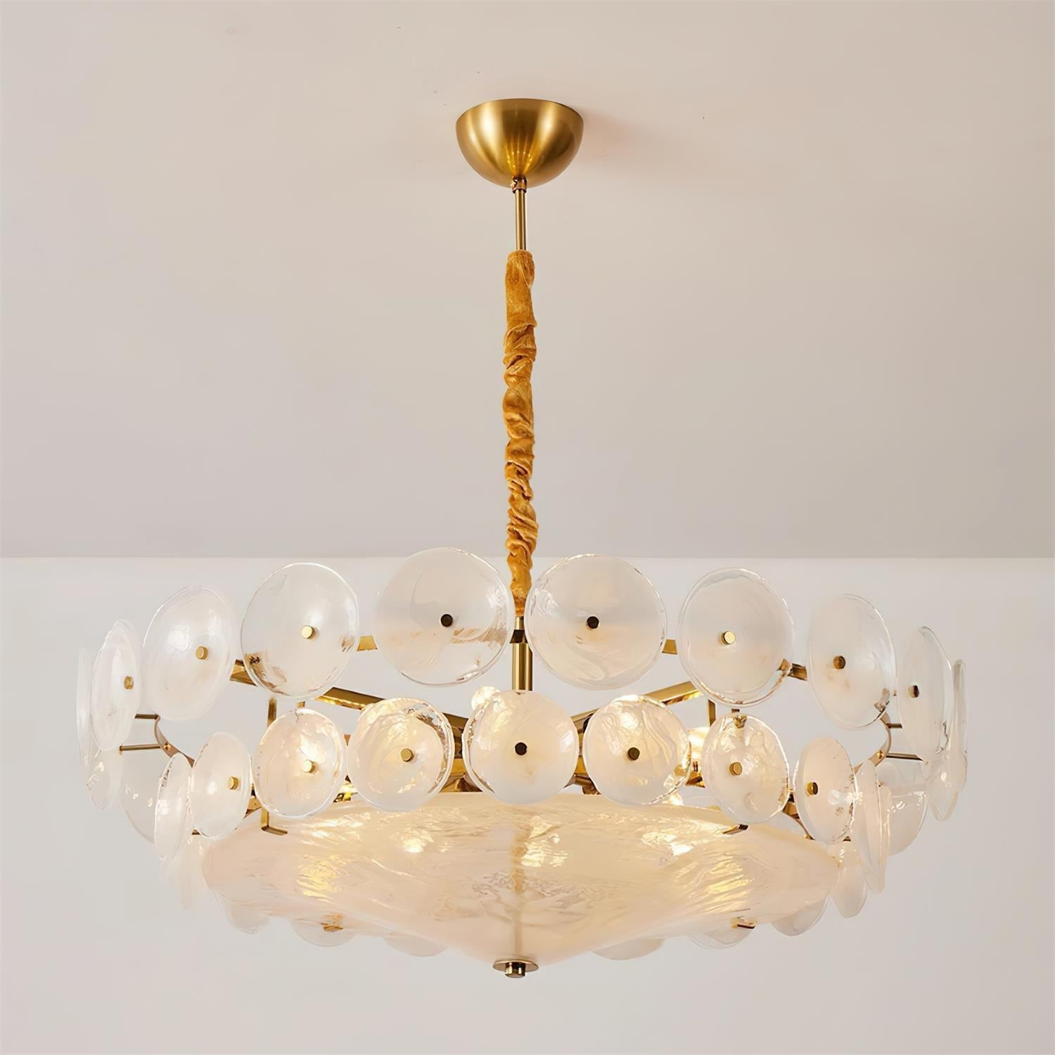 Ventilo Amber Glass Chandelier - Lamp Outdoor