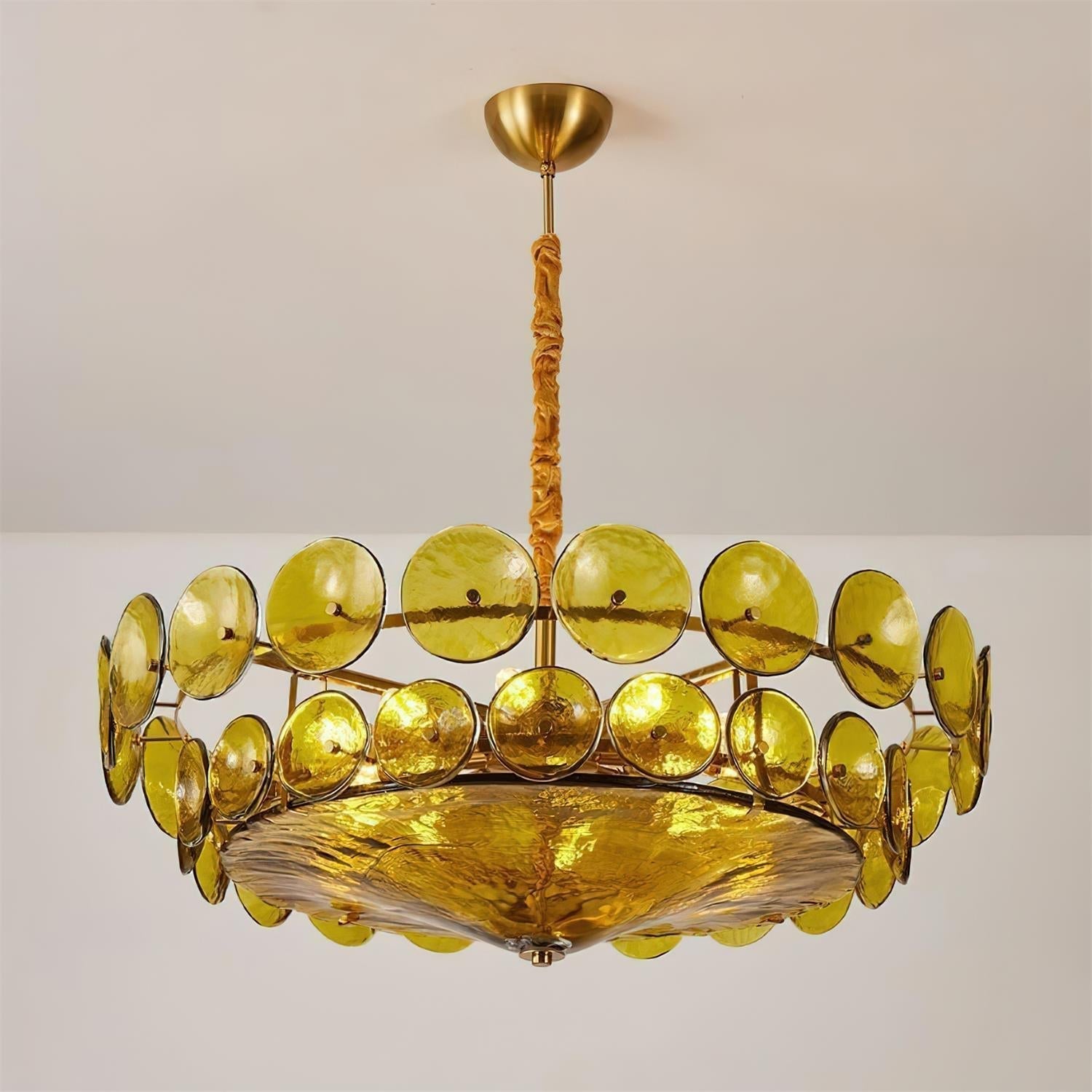 Ventilo Amber Glass Chandelier - Lamp Outdoor