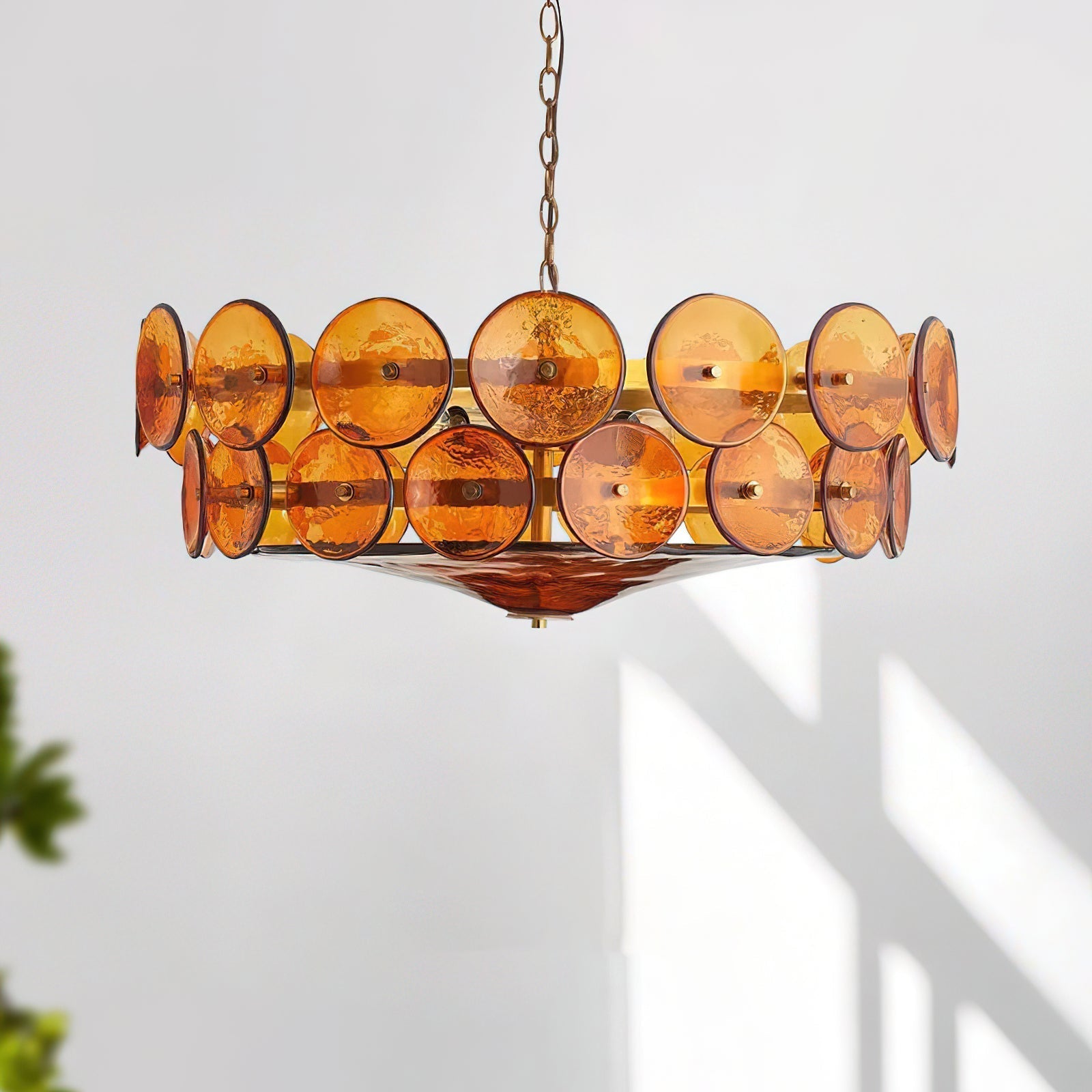Ventilo Amber Glass Chandelier - Lamp Outdoor