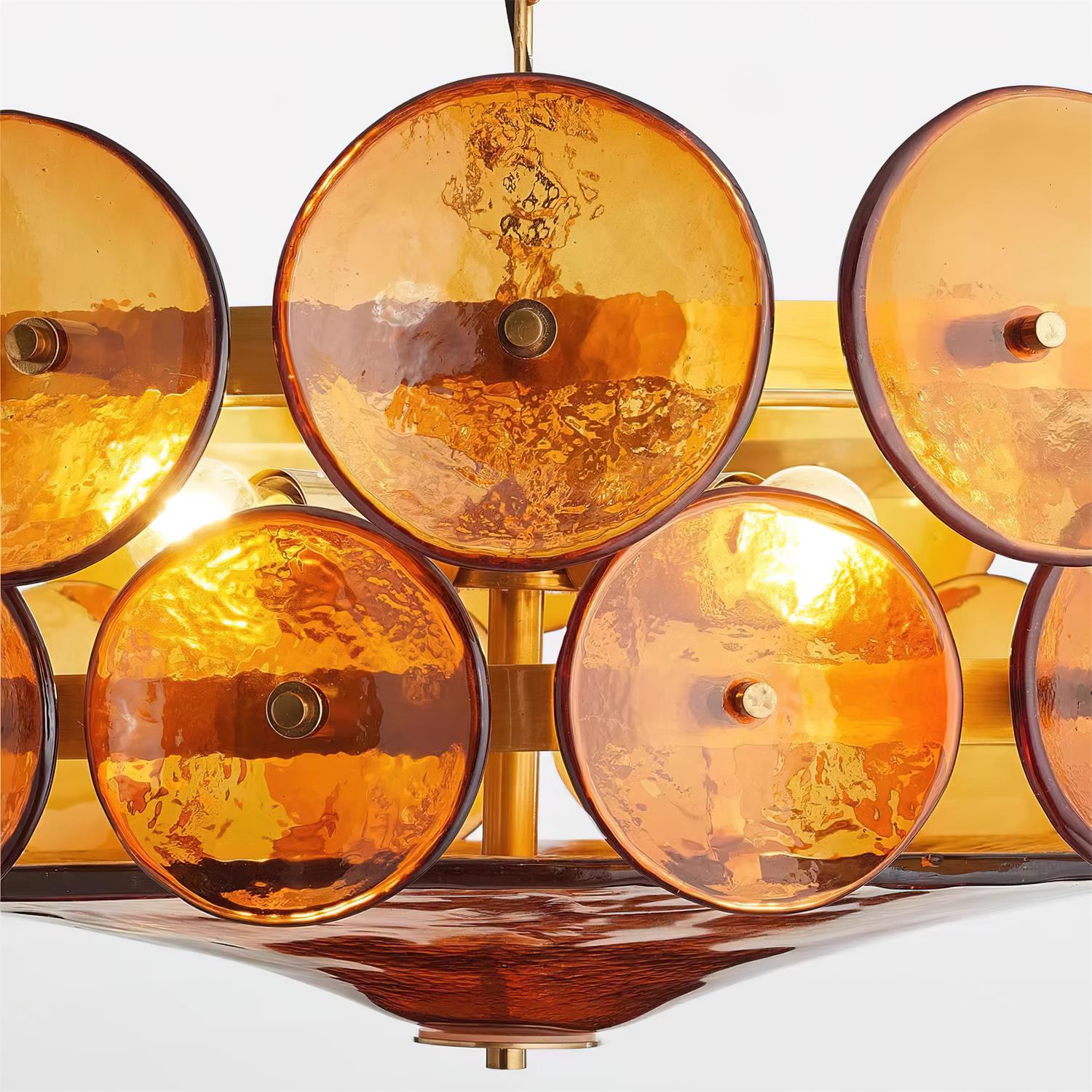 Ventilo Amber Glass Chandelier - Lamp Outdoor