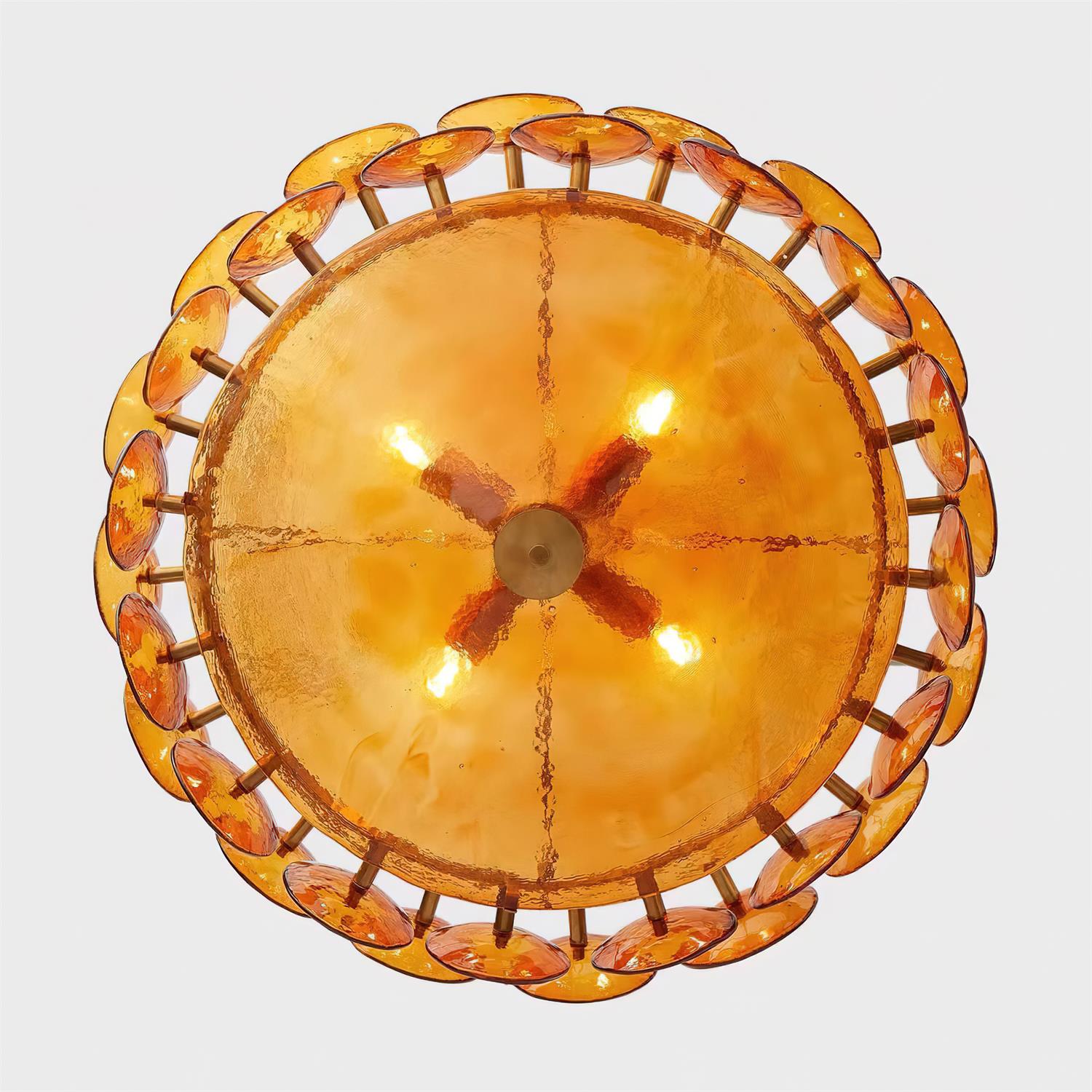 Ventilo Amber Glass Chandelier - Lamp Outdoor
