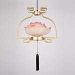 Lotus Oriental Resin Chandelier - Lamp Outdoor