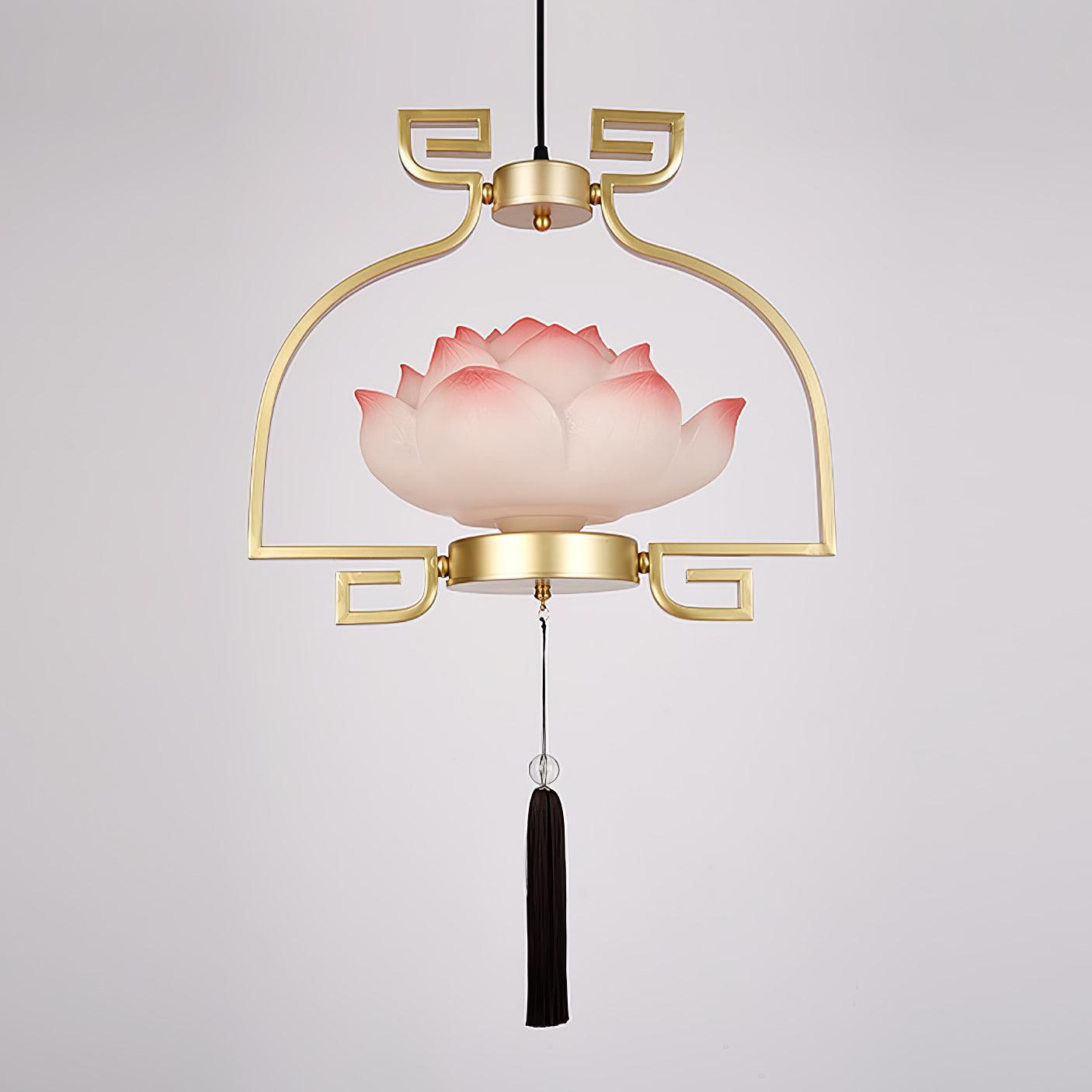 Lotus Oriental Resin Chandelier - Lamp Outdoor