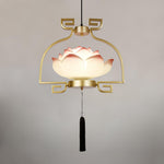 Lotus Oriental Resin Chandelier - Lamp Outdoor