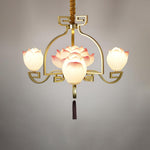 Lotus Oriental Resin Chandelier - Lamp Outdoor