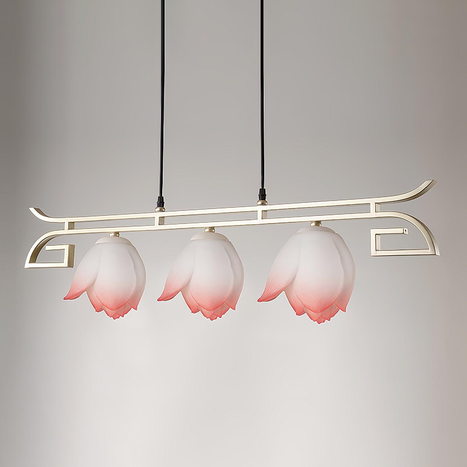 Lotus Oriental Resin Chandelier - Lamp Outdoor