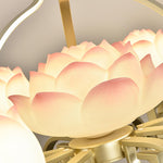 Lotus Oriental Resin Chandelier - Lamp Outdoor