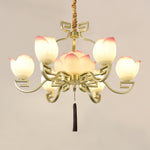 Lotus Oriental Resin Chandelier - Lamp Outdoor