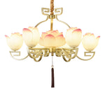 Lotus Oriental Resin Chandelier - Lamp Outdoor
