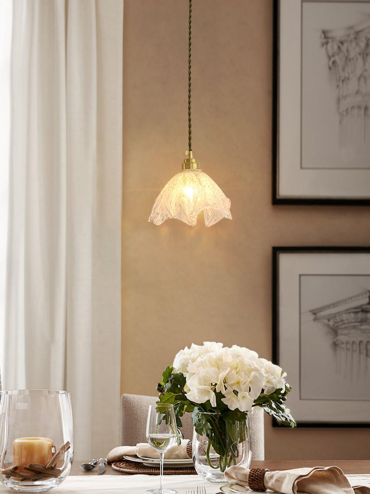 Lotus Crystal Small Pendant Light - Lamp Outdoor