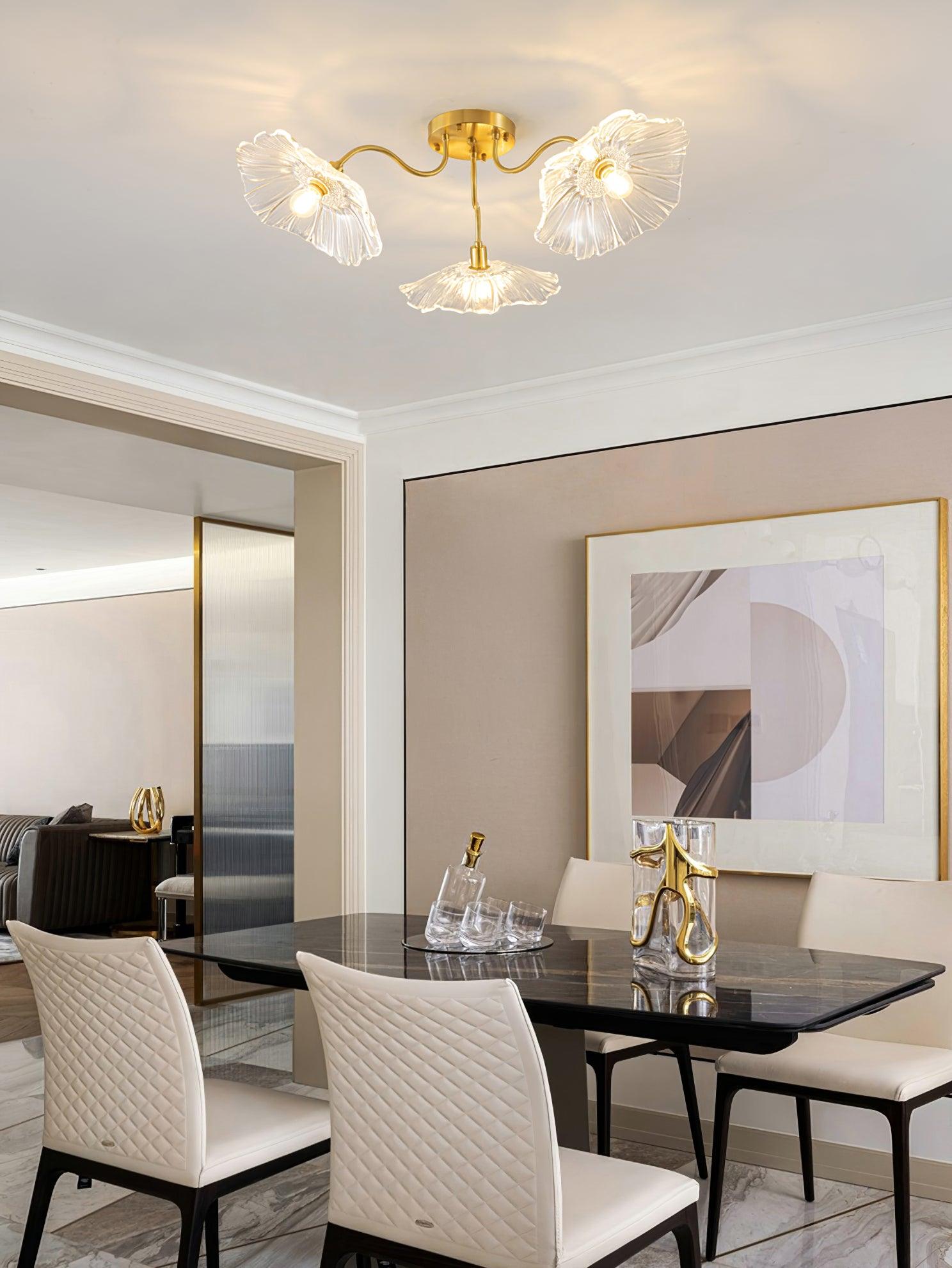 Lotus Leaf Glass Ceiling Lamp - Lamp Outdoor
