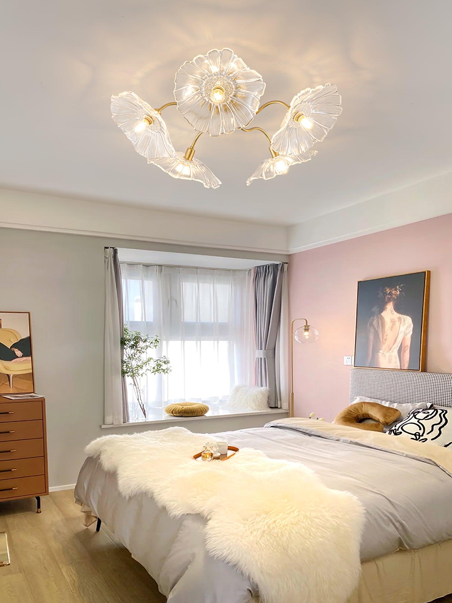 Lotus Leaf Glass Ceiling Lamp - Lamp Outdoor