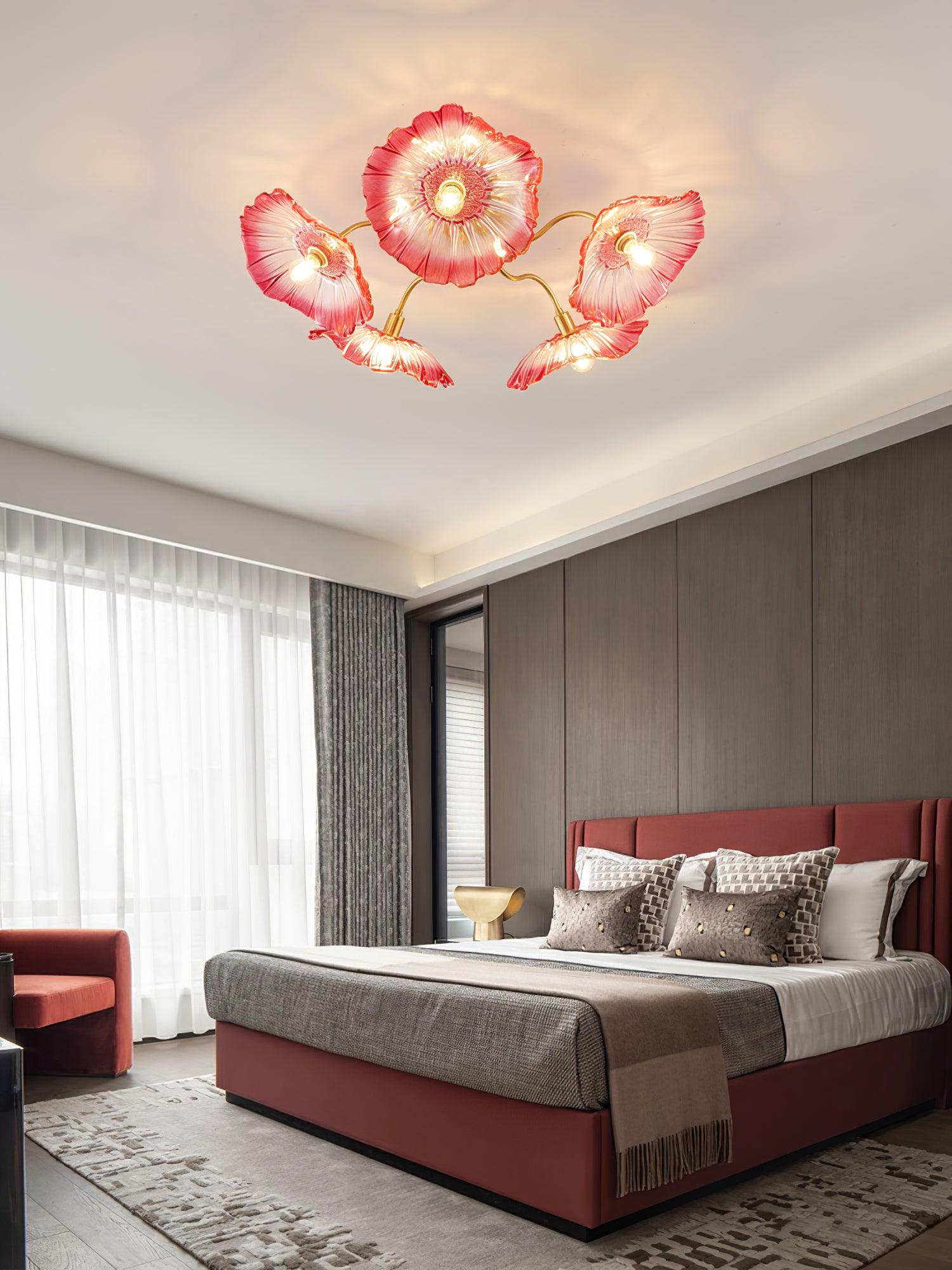 Lotus Leaf Glass Ceiling Lamp - Lamp Outdoor