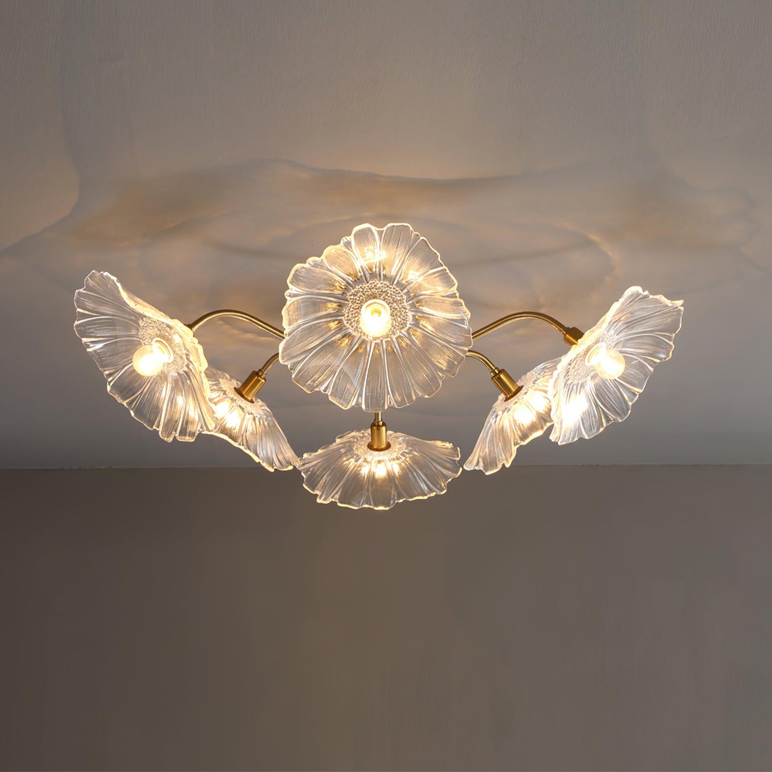 Lotus Leaf Glass Ceiling Lamp - Lamp Outdoor