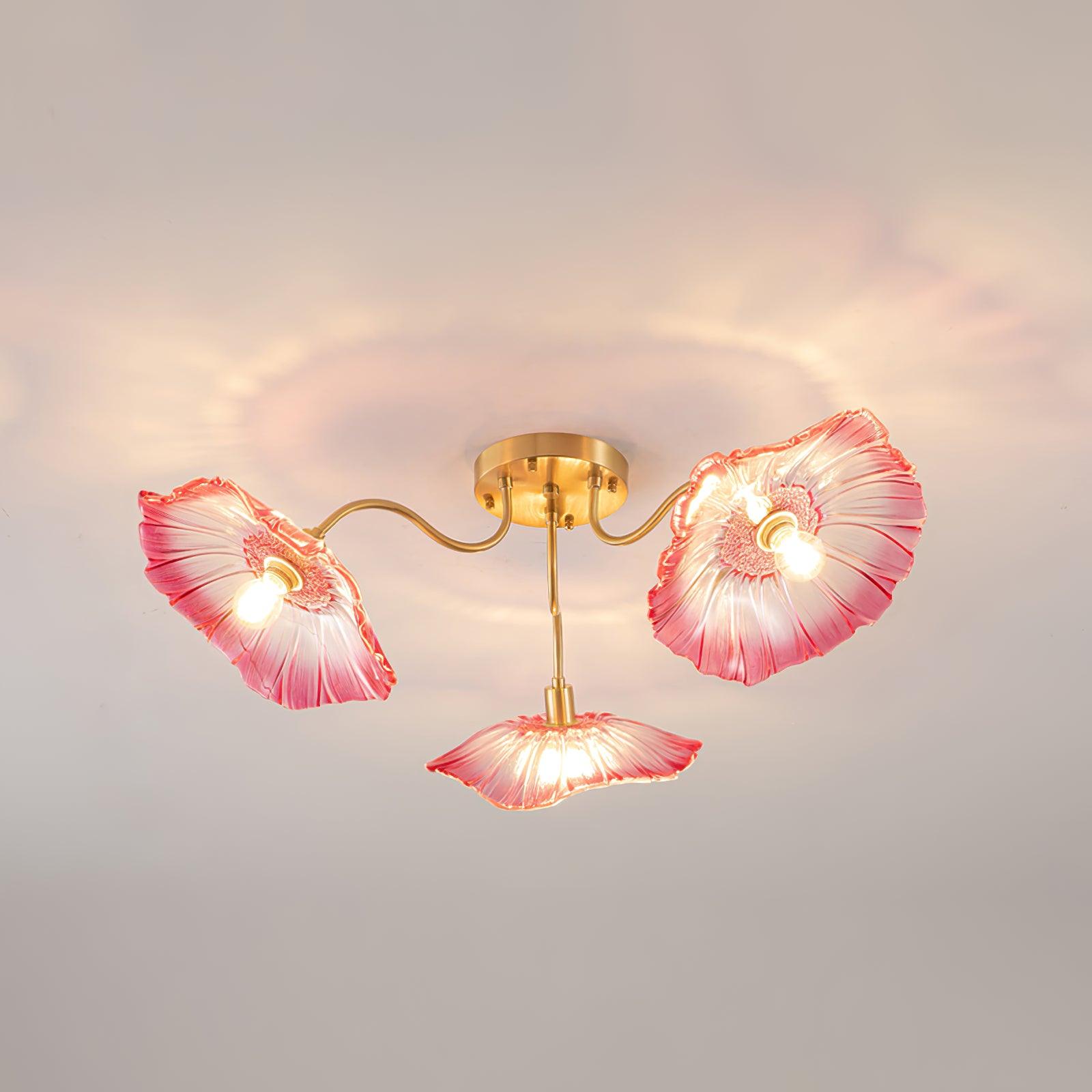 Lotus Leaf Glass Ceiling Lamp - Lamp Outdoor