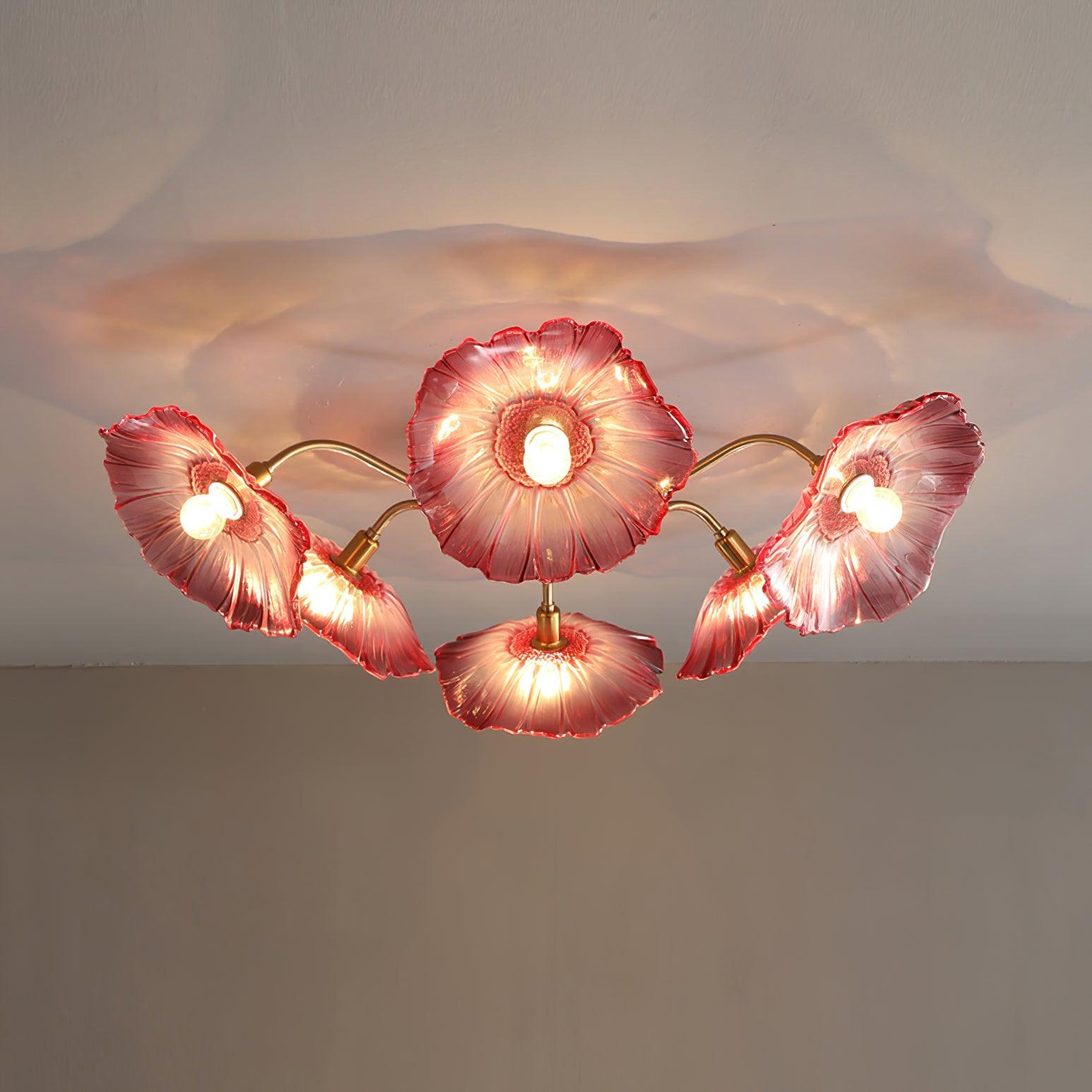 Lotus Leaf Glass Ceiling Lamp - Lamp Outdoor