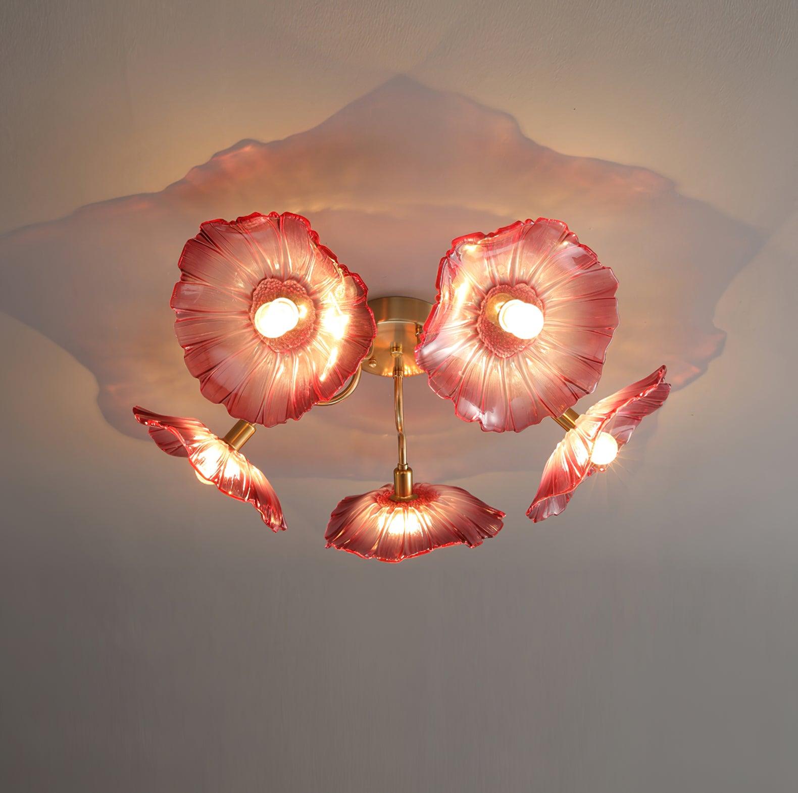 Lotus Leaf Glass Ceiling Lamp - Lamp Outdoor